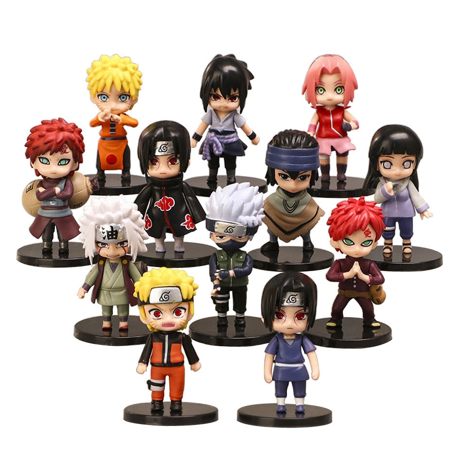 12 PÇS/conjunto Anime Naruto