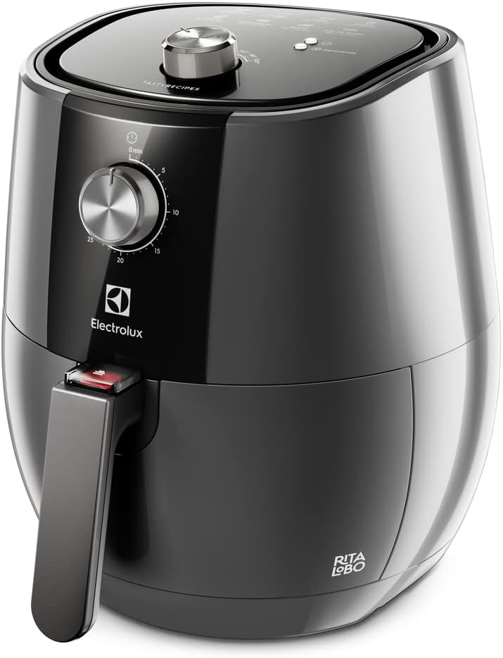 Fritadeira Elétrica sem oleo Electrolux Airfryer 4L 8 receitas pré-sugeridas desligamento automatico cesto removivel 1400W EAF30 grafite 220v por Rita Lobo