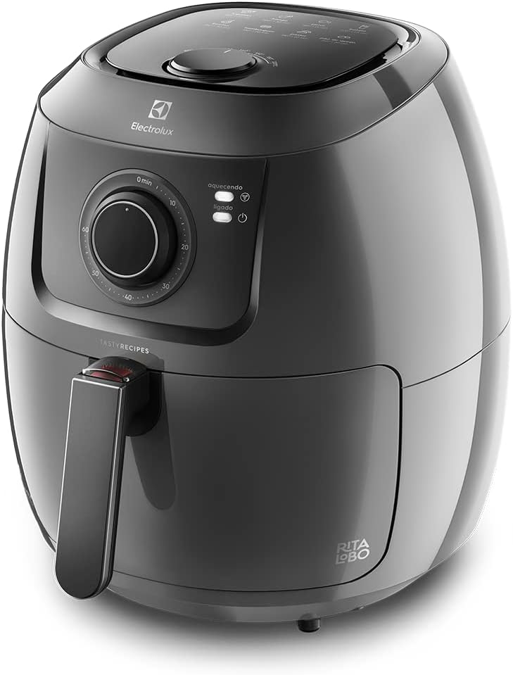 Fritadeira Elétrica sem oleo Electrolux Airfryer 5L 8 receitas pré-sugeridas desligamento automatico cesto removivel 1700W EAF50 grafite 220v por Rita Lobo